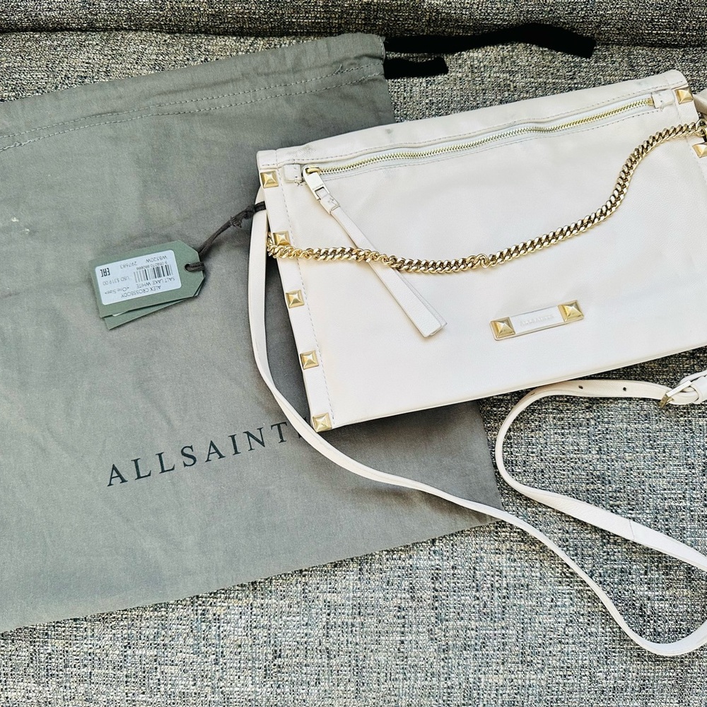 All Saints Alex  leather crossbody / clutch purse